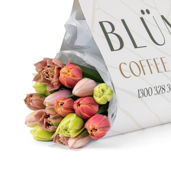 the classic beauty of the seasons finest tulips. Hand picked by our wonderful florists and presented in our stylish carrier.